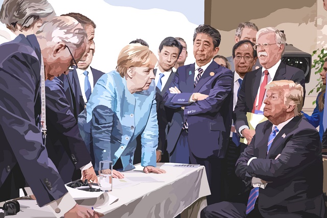 G7サミット首脳会議のイラスト
