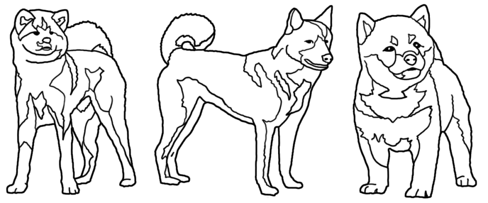 線画　犬の画像5