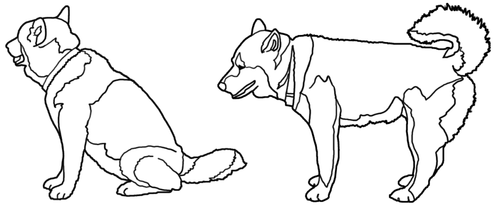 線画　犬の画像11