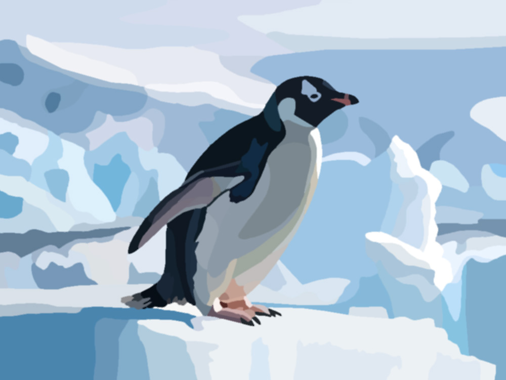 南極ペンギンのイラスト